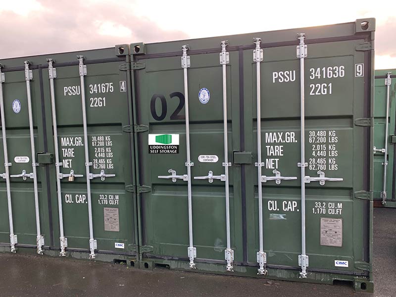 storage-container-with-logo-on-it uddingston self storage
